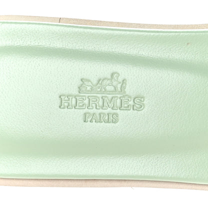 Hermes Epsom Oran Sandals 38 Vert Jade 8 of 9