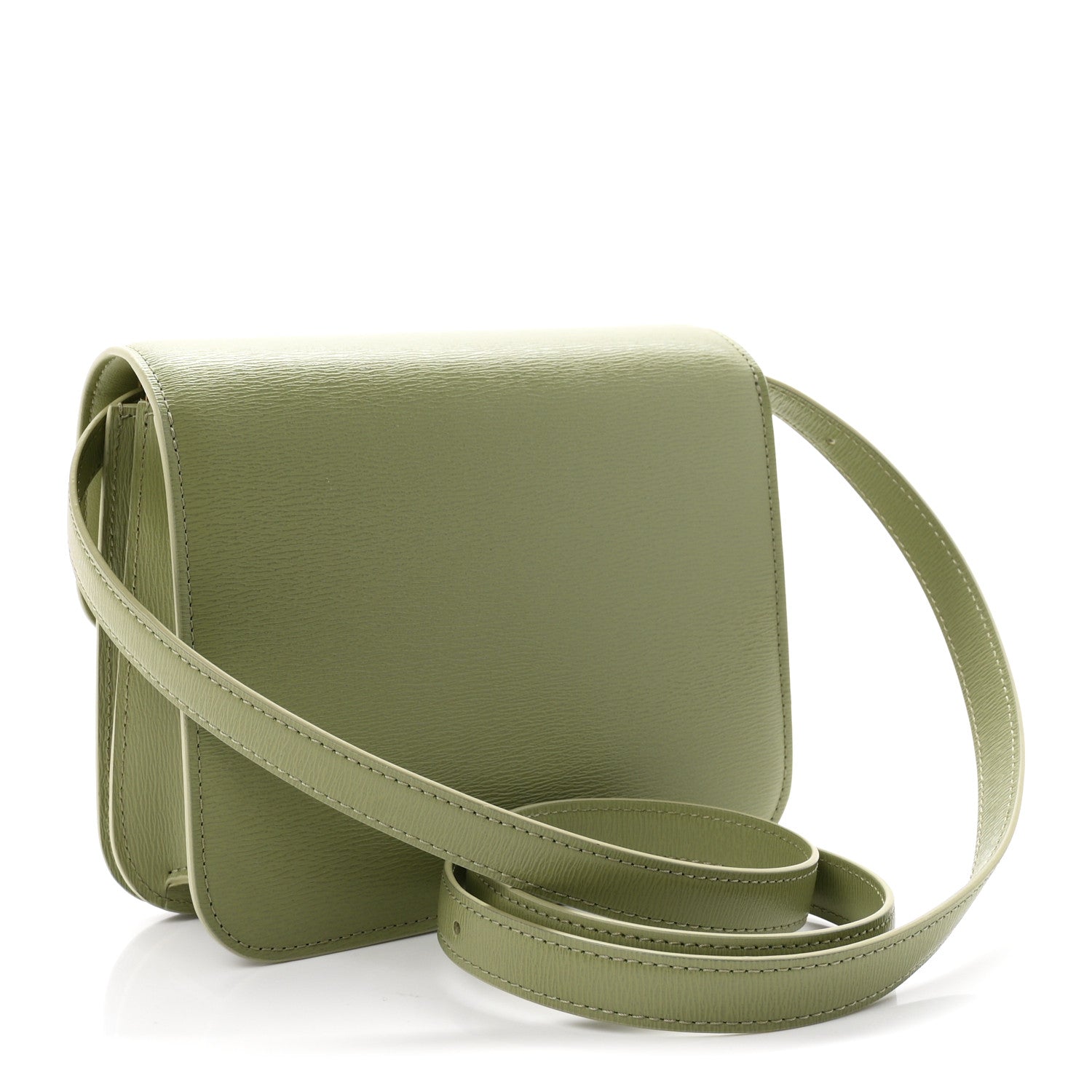 Celine Liege Calfskin Teen Classic Box Flap Bag Sage 3 of 11