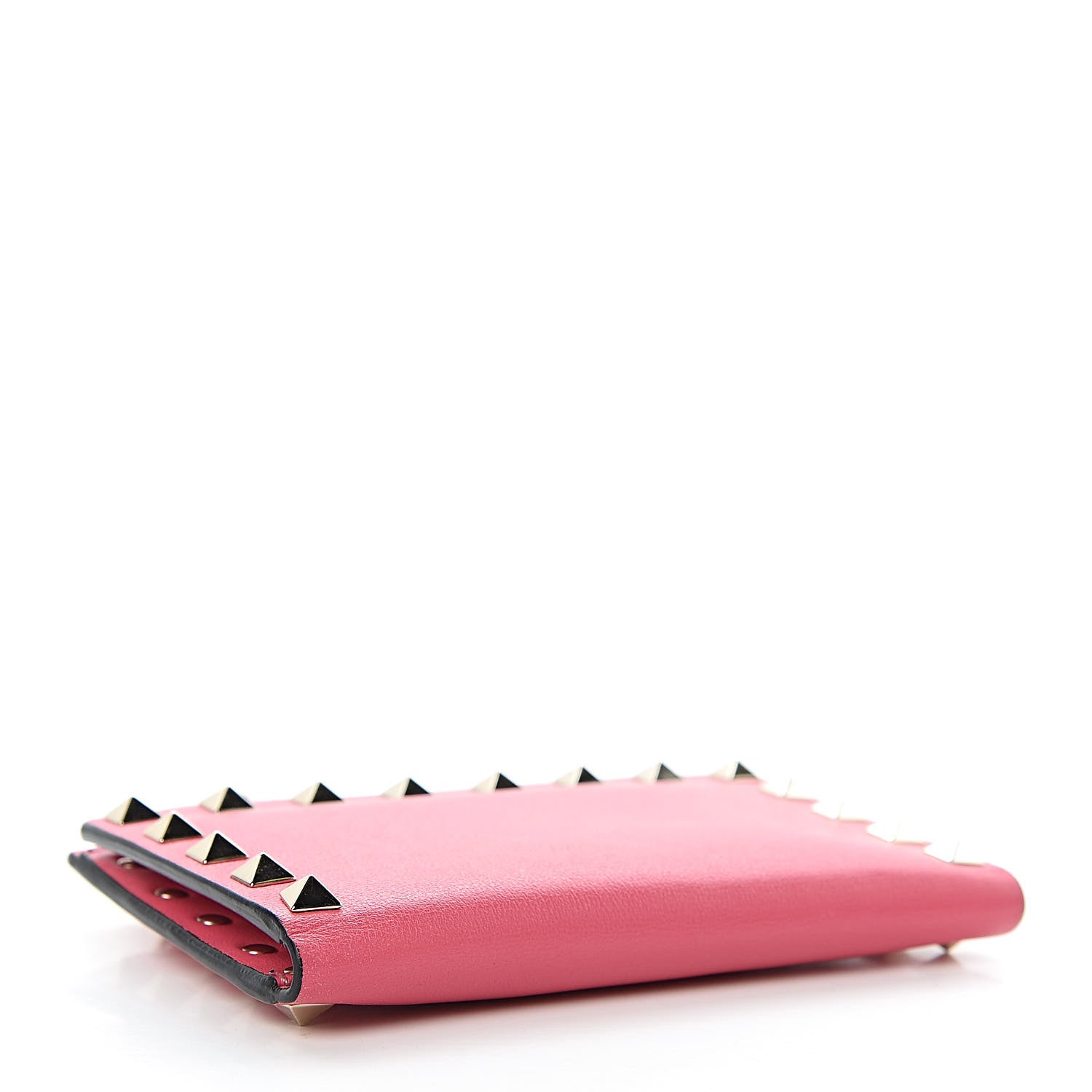 Valentino Garavani Vitello Rockstud Coin Case Card Holder Shadow Pink 4 of 14
