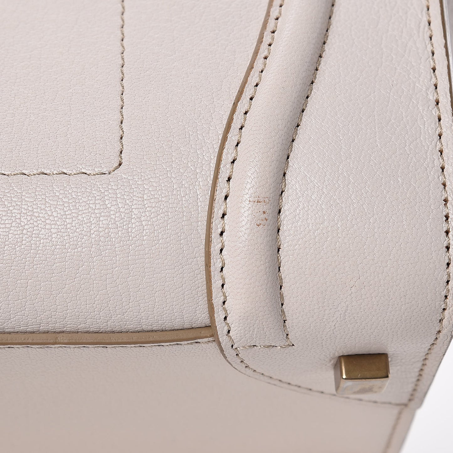 Goatskin Mini Luggage White