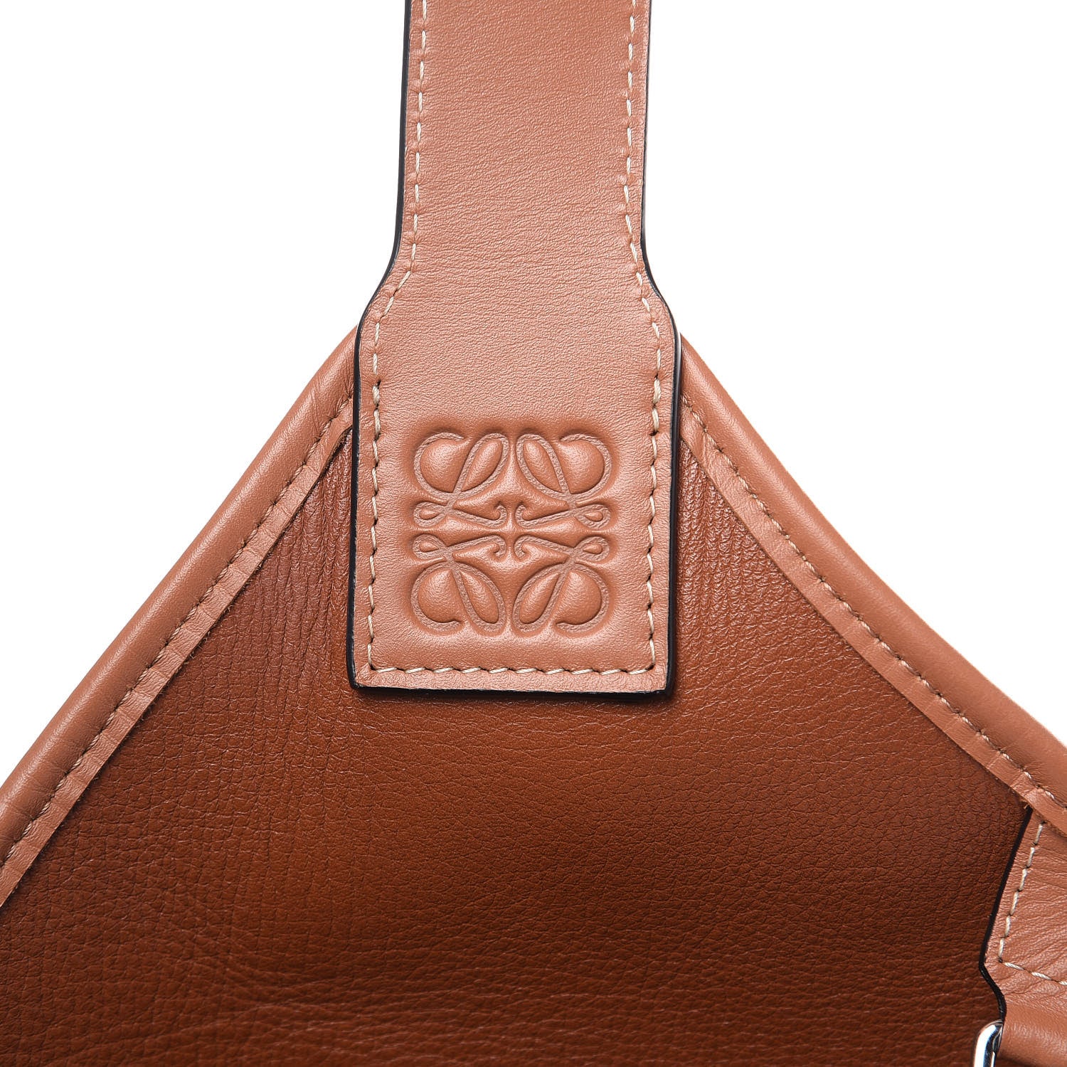 Loewe Linen Belted Strap Balloon Bucket Bag White 6 of 8