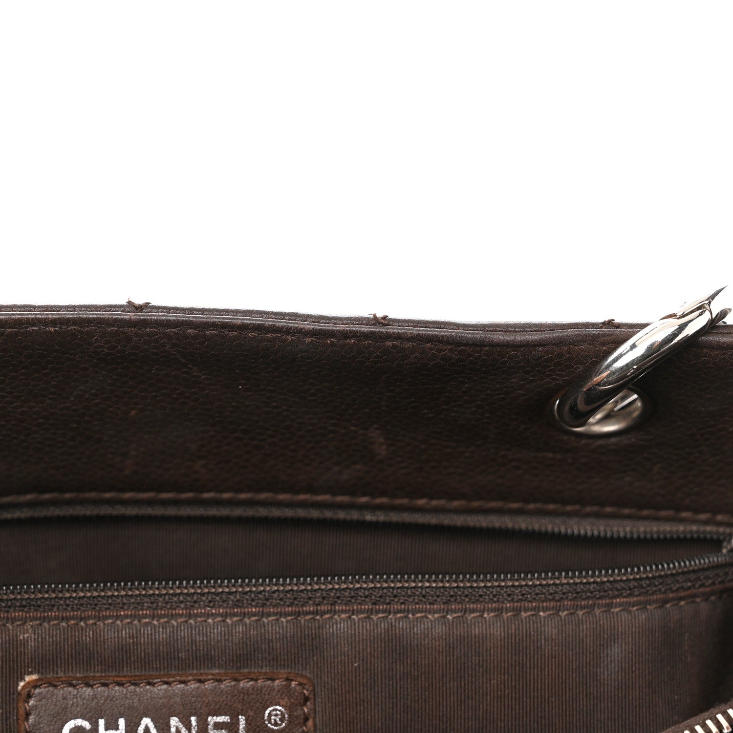 Chanel Caviar Quilted Grand Shopping Tote GST Dark Brown 11 of 11