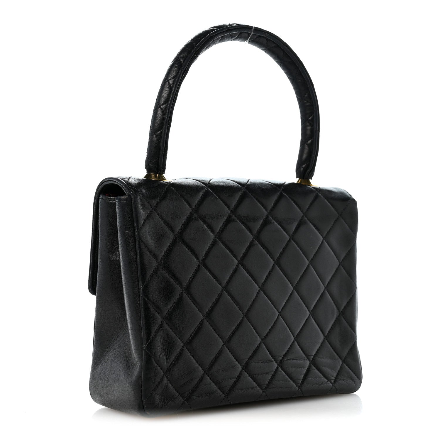 Chanel Lambskin Quilted Mini Kelly Flap Bag Black 3 of 14