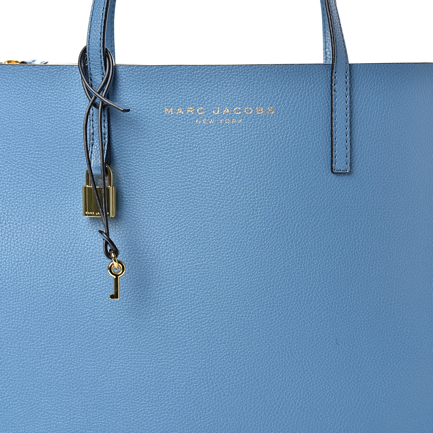 Grained Calfskin Grind Shopper Tote Mali Blue