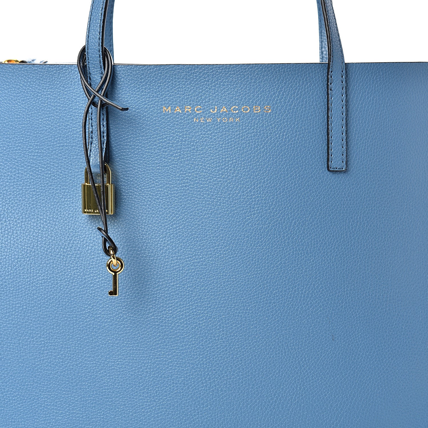 Marc Jacobs Grained Calfskin Grind Shopper Tote Mali Blue 7 of 10