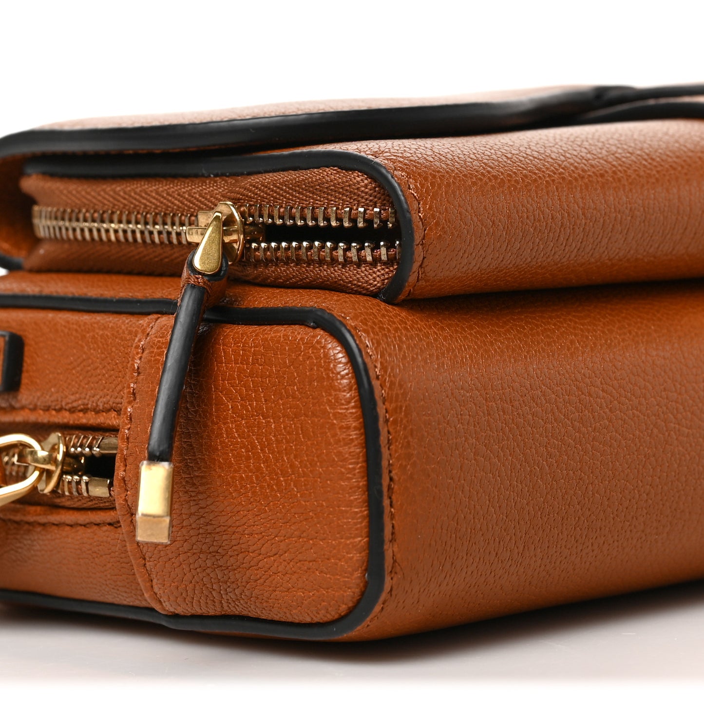 Goatskin Double Saddle Pouch Golden Saddle