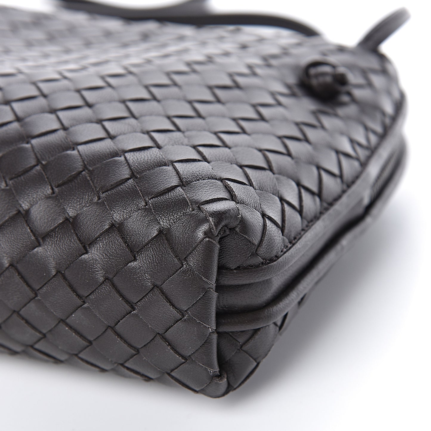 Nappa Intrecciato Pillow Crossbody Messenger Ebano
