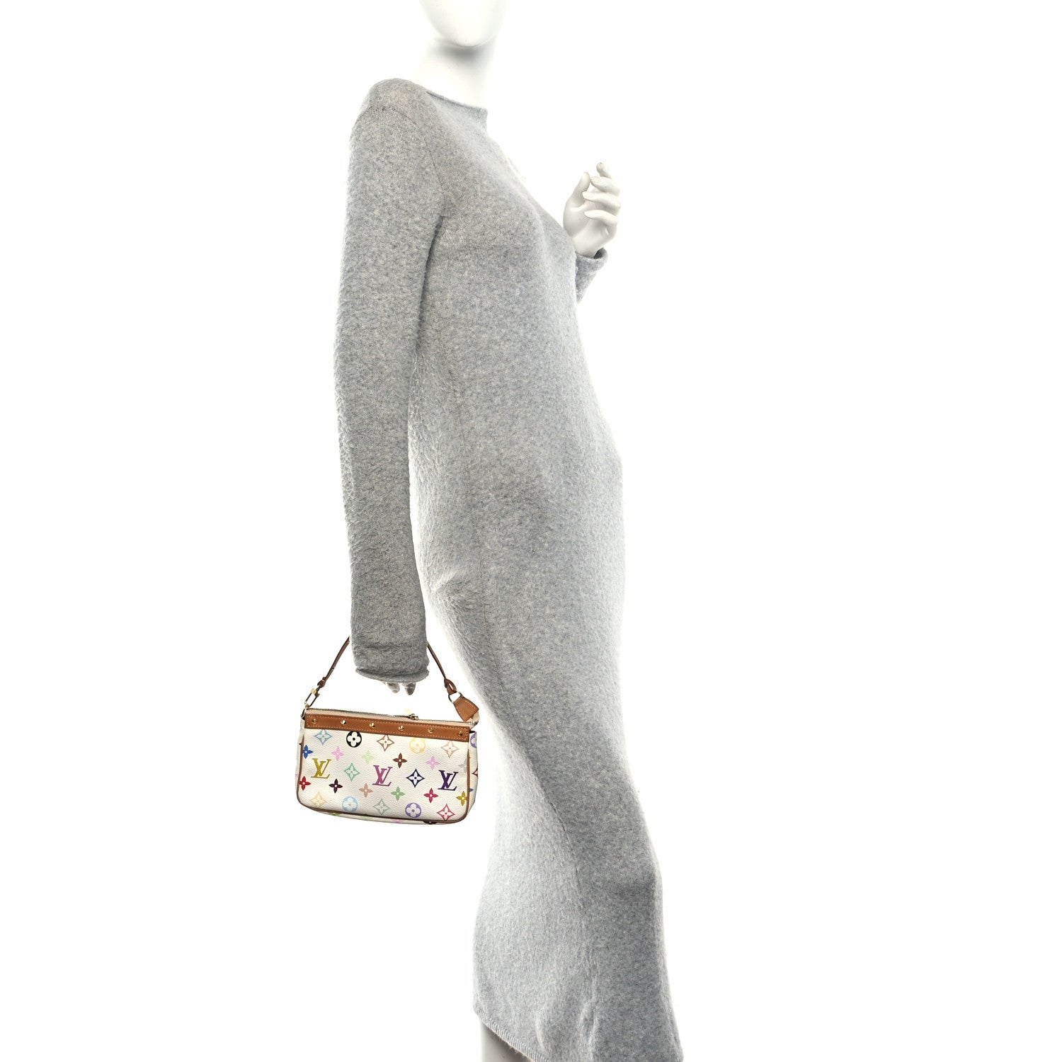 Louis Vuitton Monogram Multicolor Pochette Accessories White 2 of 11