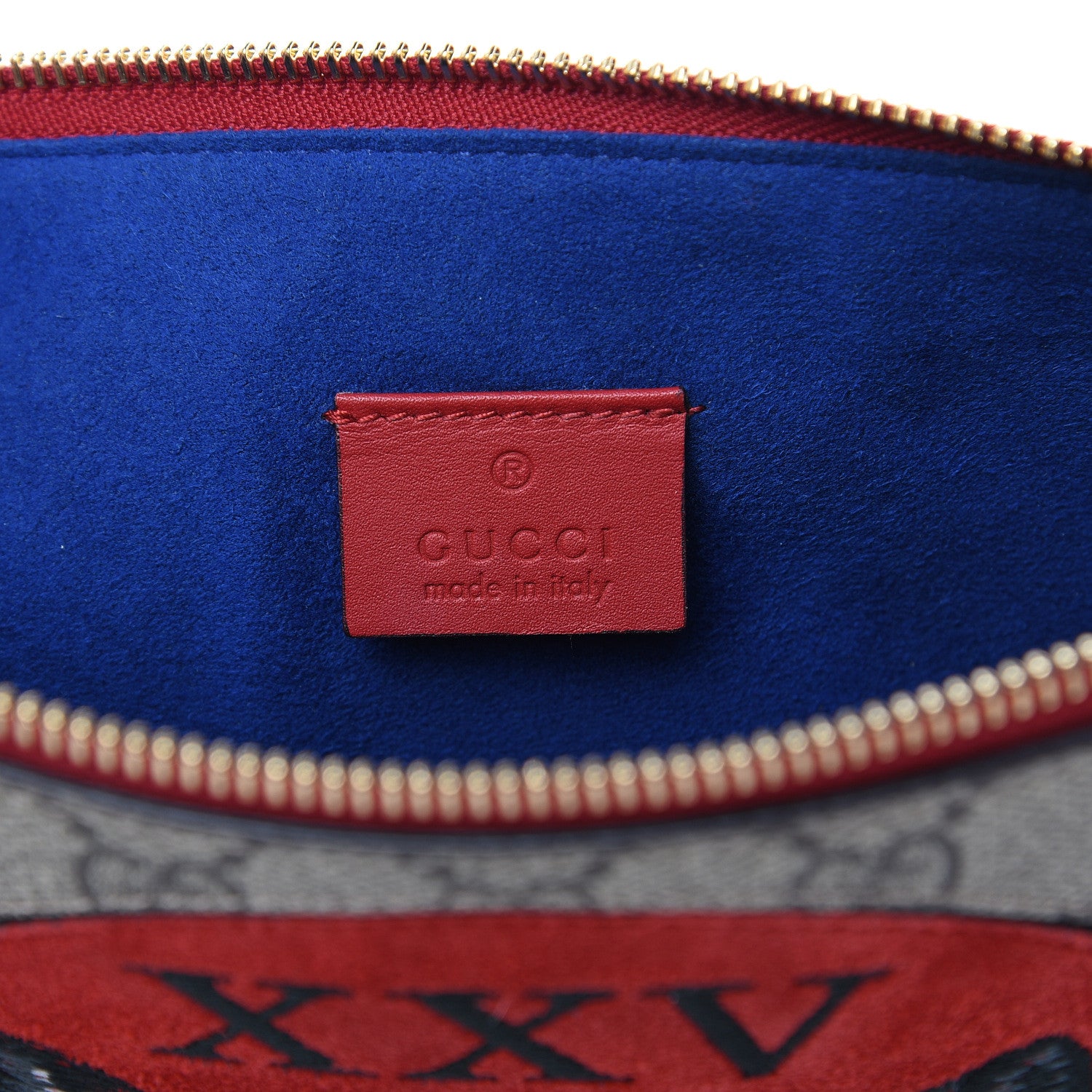 Gucci GG Supreme Monogram Mystic Cat Large Zip Pouch Red 6 of 10