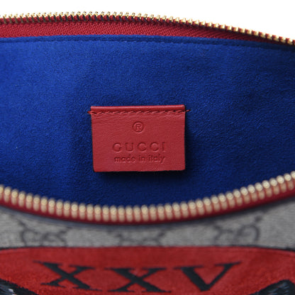 Gucci GG Supreme Monogram Mystic Cat Large Zip Pouch Red 6 of 10