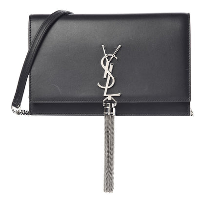 Saint Laurent Smooth Calfskin Classic Monogram Kate Tassel Chain Wallet Black 1 of 13