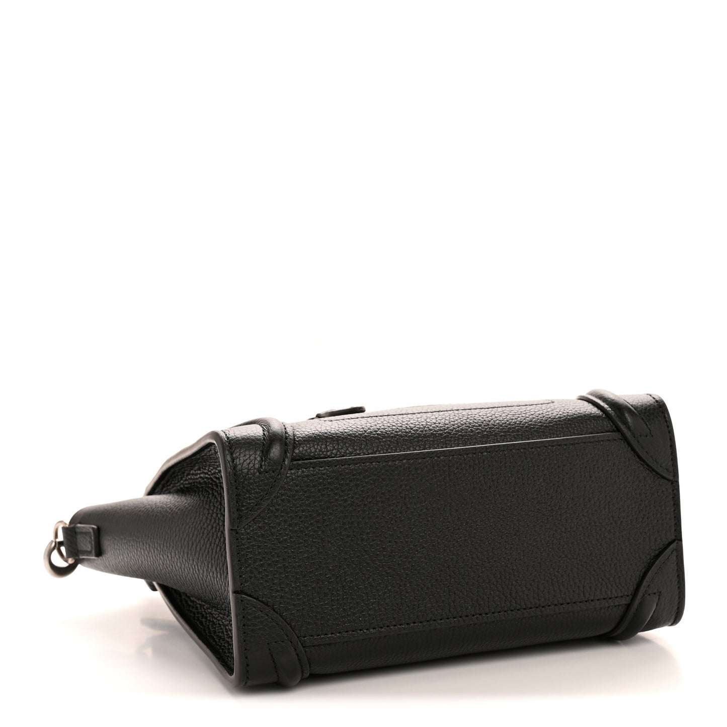 Drummed Calfskin Nano Luggage Black