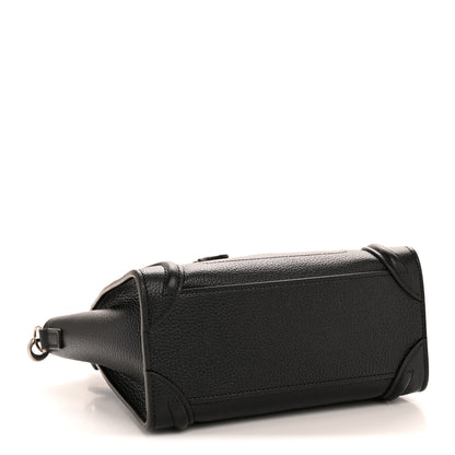Celine Drummed Calfskin Nano Luggage Black 4 of 11