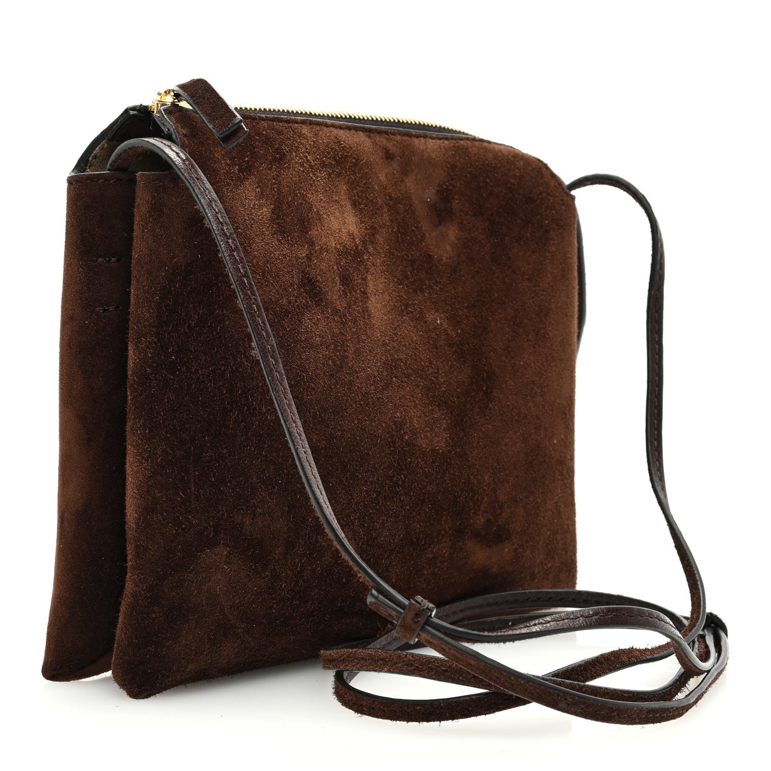 The Row Suede Calfskin Mini Nu Twin Bag Mocha 3 of 10
