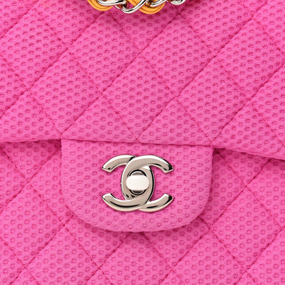 Chanel Neoprene Quilted Medium Single Flap Pink 8 of 10
