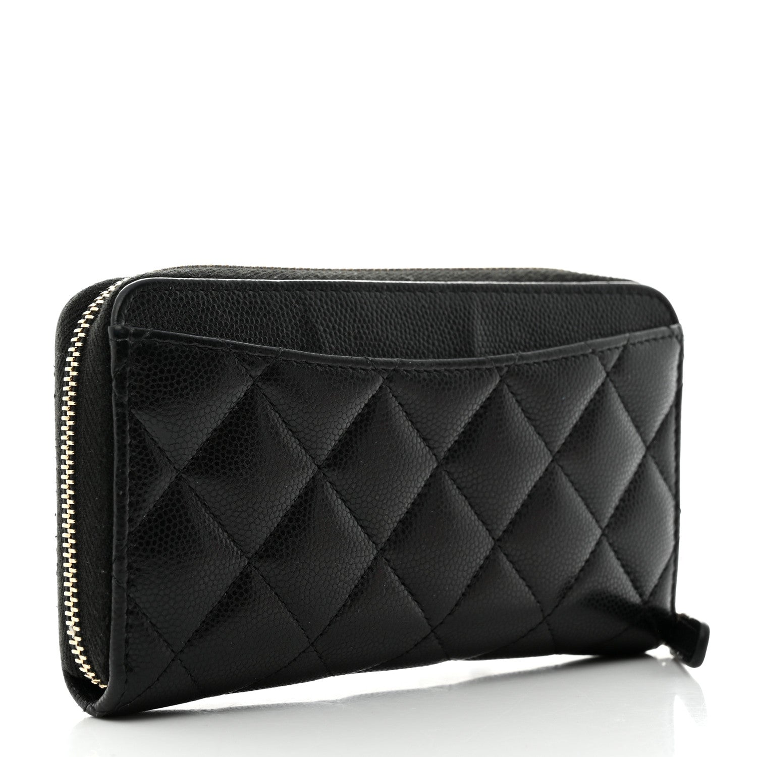 Chanel Caviar Quilted Medium Zip Around Wallet Black 3 of 9