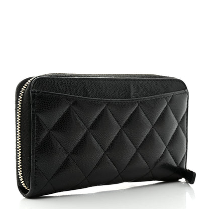 Chanel Caviar Quilted Medium Zip Around Wallet Black 3 of 9
