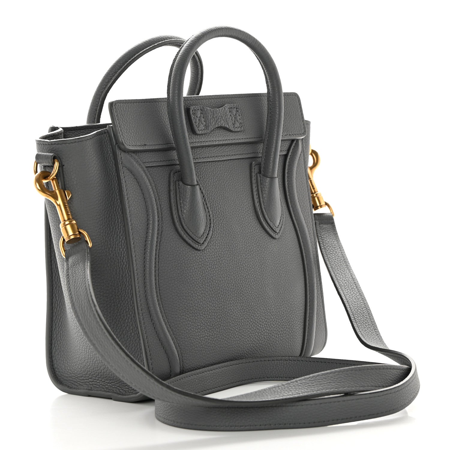Celine Baby Drummed Calfskin Nano Luggage Kohl 3 of 15