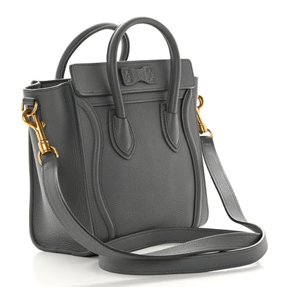 Celine Baby Drummed Calfskin Nano Luggage Kohl 3 of 15