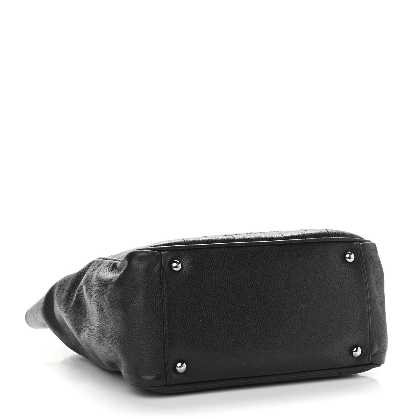 Caviar Square Stitched Tote Black