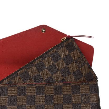 Louis Vuitton Damier Ebene Pochette Felicie Chain Wallet 8 of 12