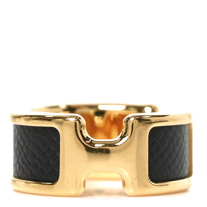 Hermes Madame Calfskin Olympe Ring XS 50 5.25 Black 1 of 4