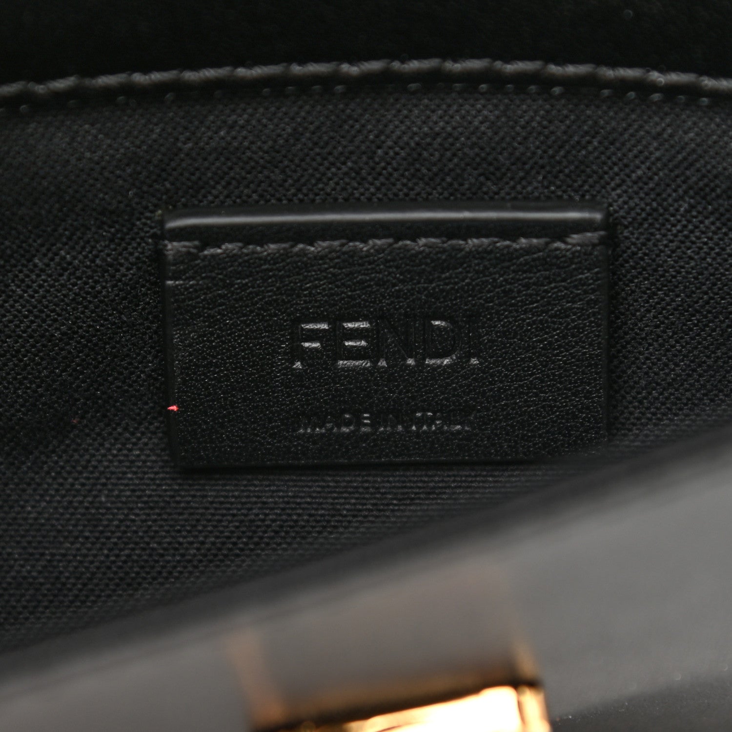 Fendi Vitello Liberty Fun Fair Metal Studded Tube Wallet on Chain Black Multicolor 5 of 10