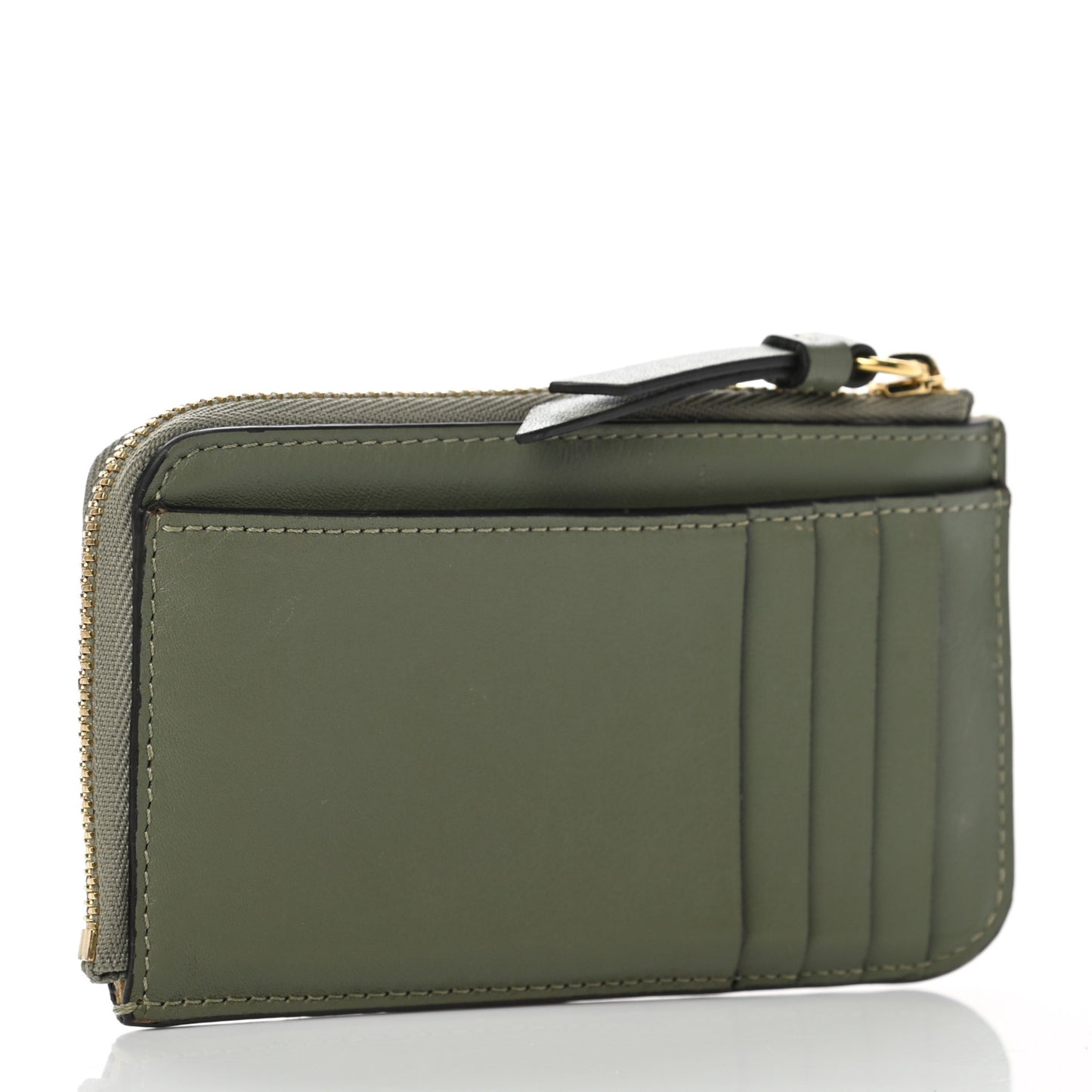Crocodile Embossed Calfskin C Small Purse Misty Forest