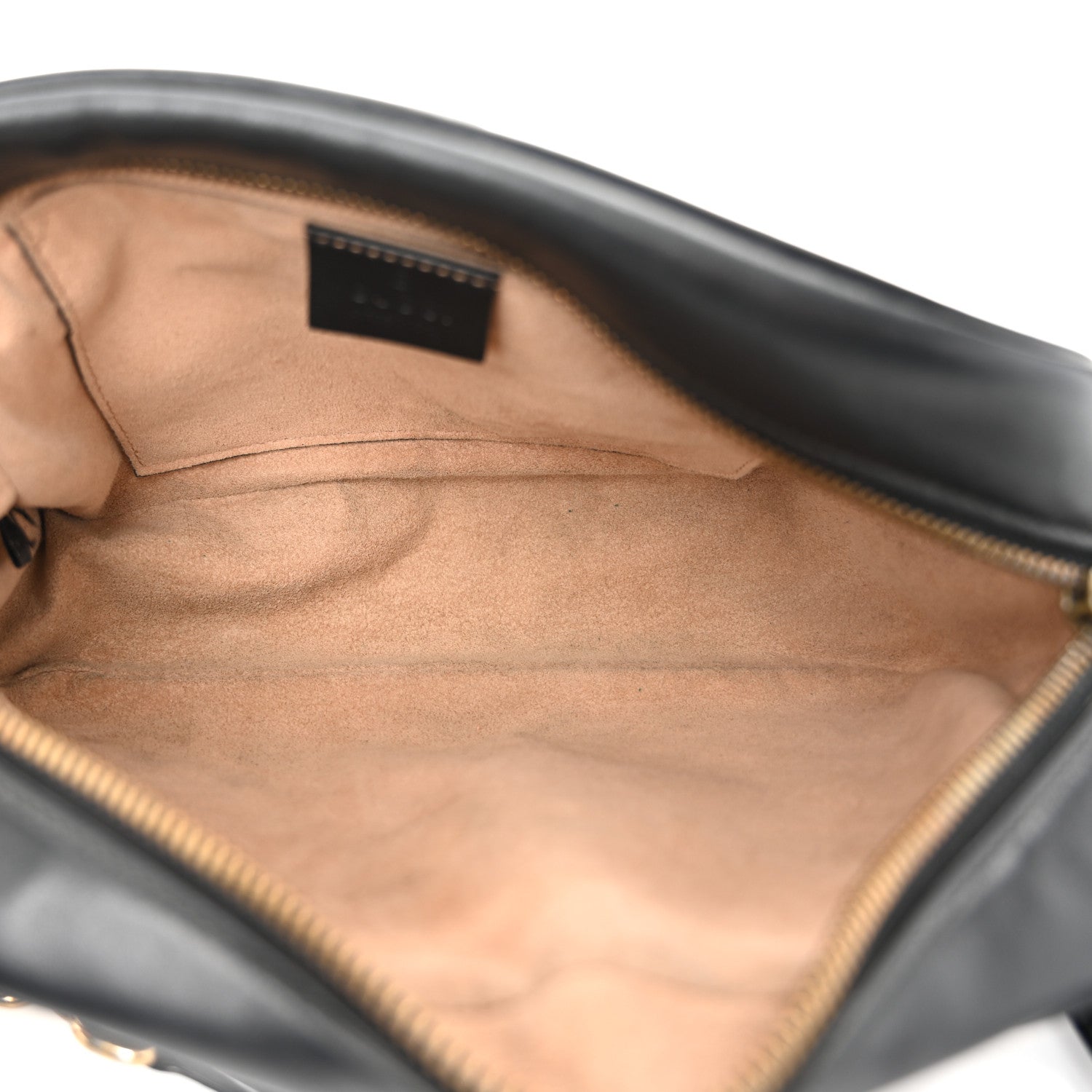 Gucci Calfskin Matelasse Small GG Marmont Chain Shoulder Bag Black 5 of 12