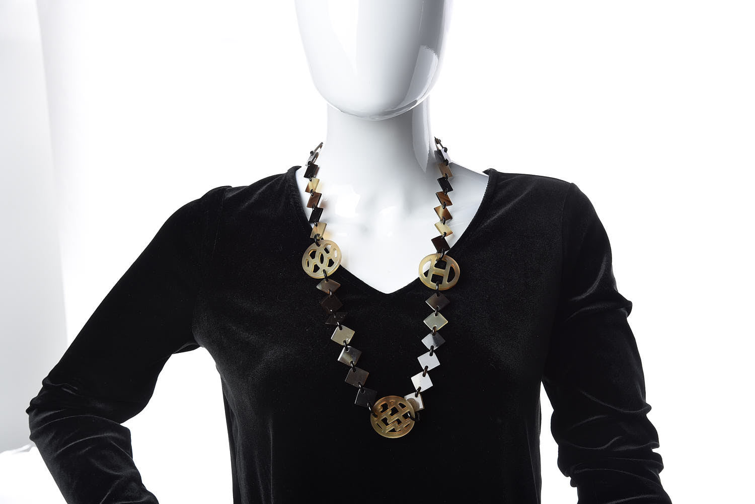 Hermes Buffalo Horn Lacquer Lena Necklace 2 of 6