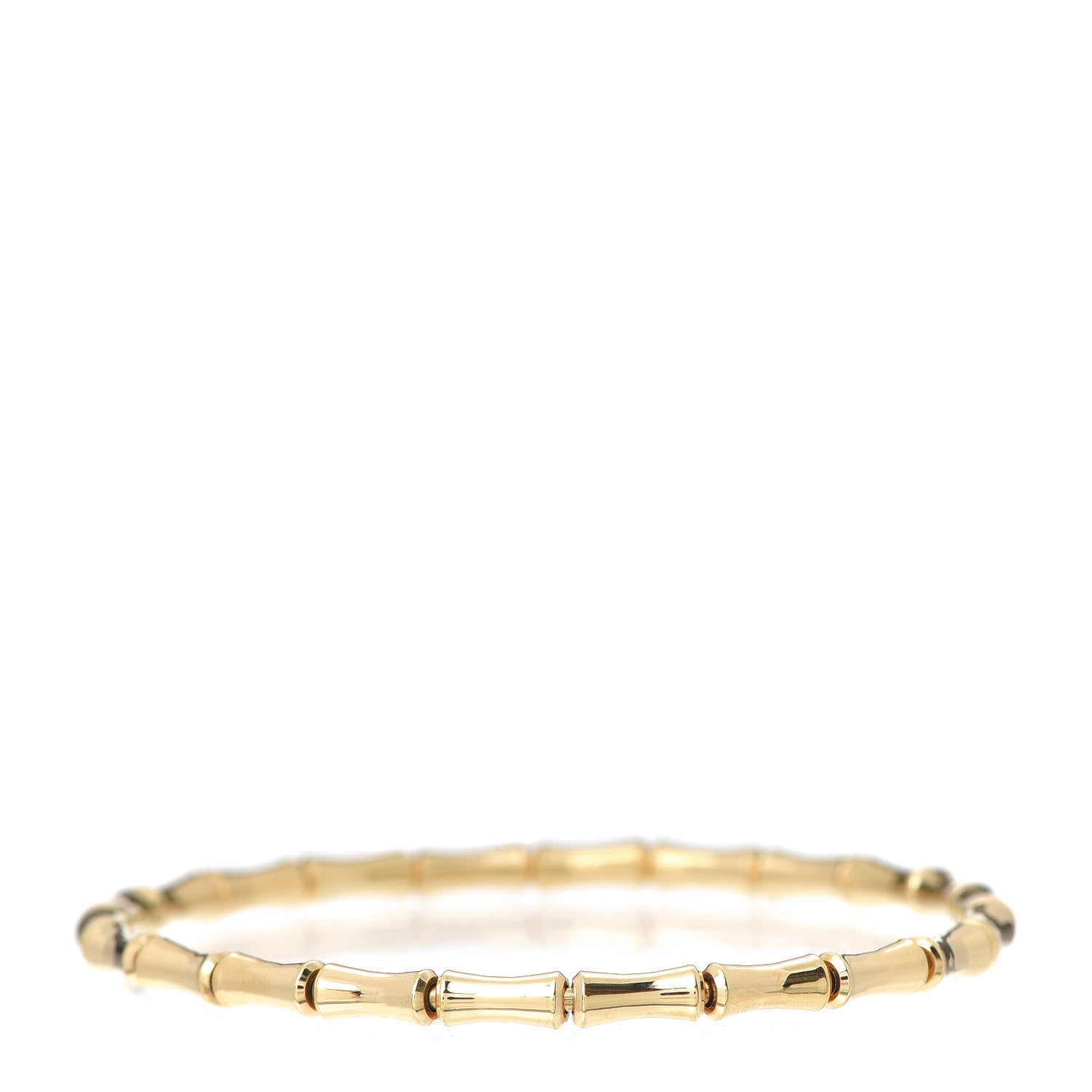Gucci 18K Yellow Gold Small Bamboo Spring Bracelet 18 3 of 6