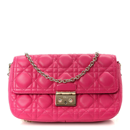 Christian Dior Lambskin Cannage Miss Dior Promenade Pouch Fuchsia 1 of 10