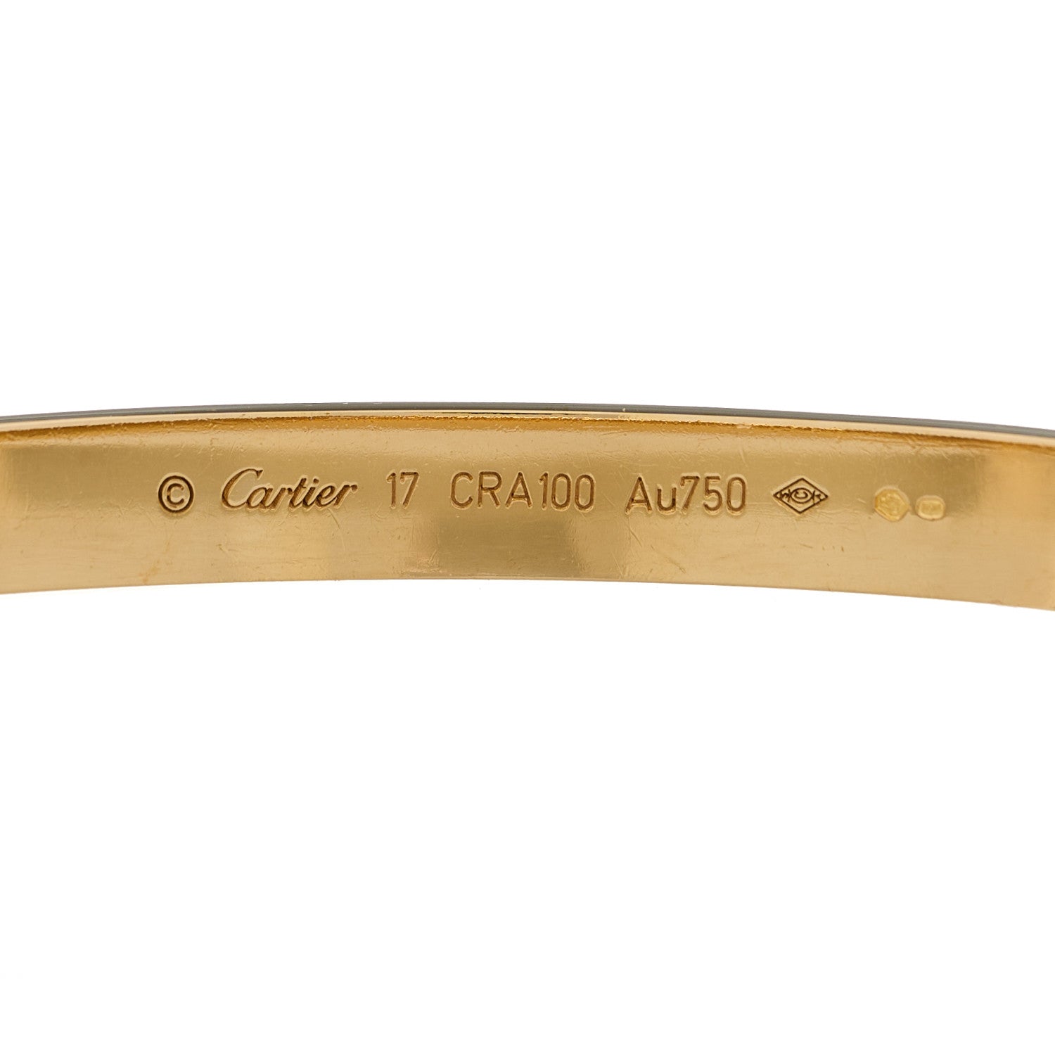 Cartier 18K Yellow Gold LOVE Bracelet 17 4 of 7
