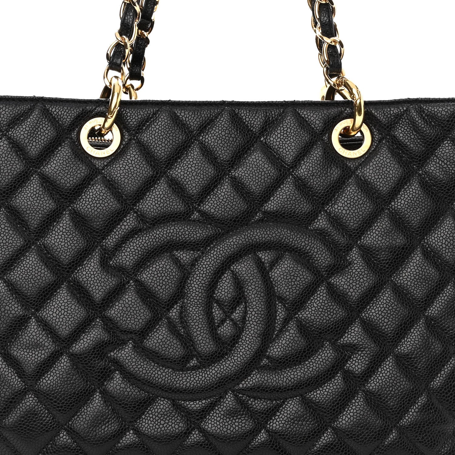 Chanel Caviar Quilted Grand Shopping Tote GST Black 8 of 10