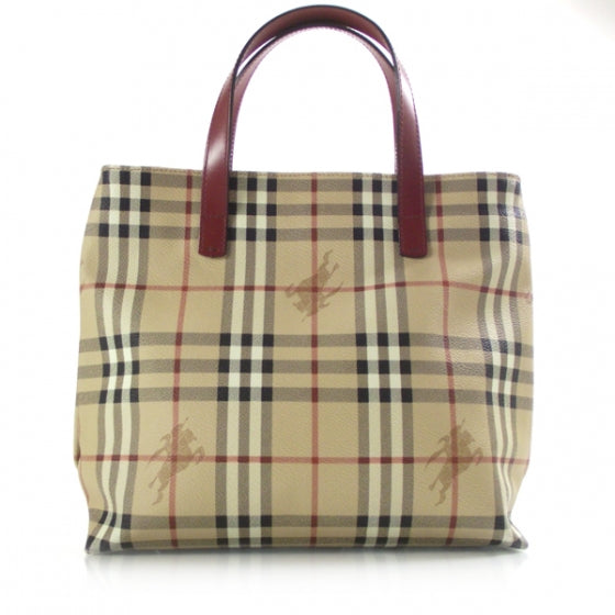 Burberry Haymarket Check Tote w Cosmetic Pouch 1 of 9