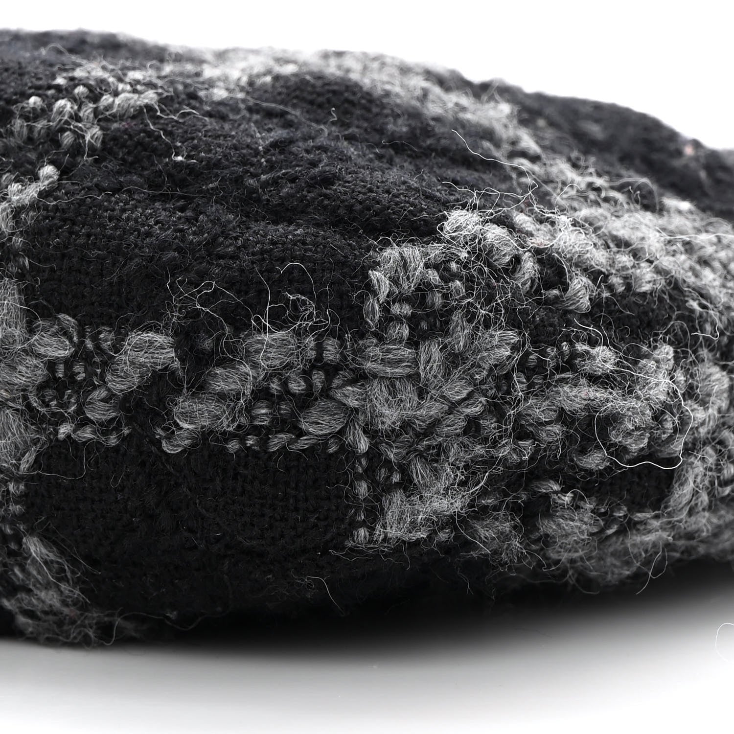 Chanel Cashmere Tweed Quilted CC Links Hobo Black Grey 10 of 12