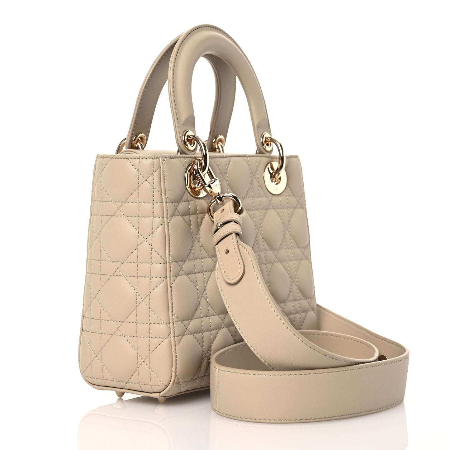 Lambskin Cannage Small My ABCDior Lady Dior Beige