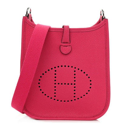 Hermes Taurillon Clemence Evelyne TPM Rose Shocking 1 of 6