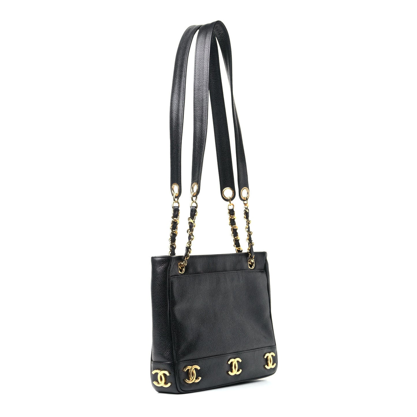 Caviar CC Shoulder Bag Black
