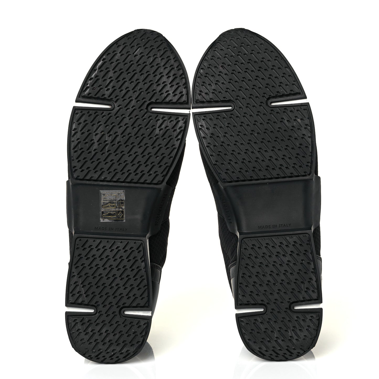 Technical Canvas Calfskin Run Sneakers 37.5 Black