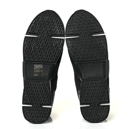 Hermes Technical Canvas Calfskin Run Sneakers 37.5 Black 5 of 9