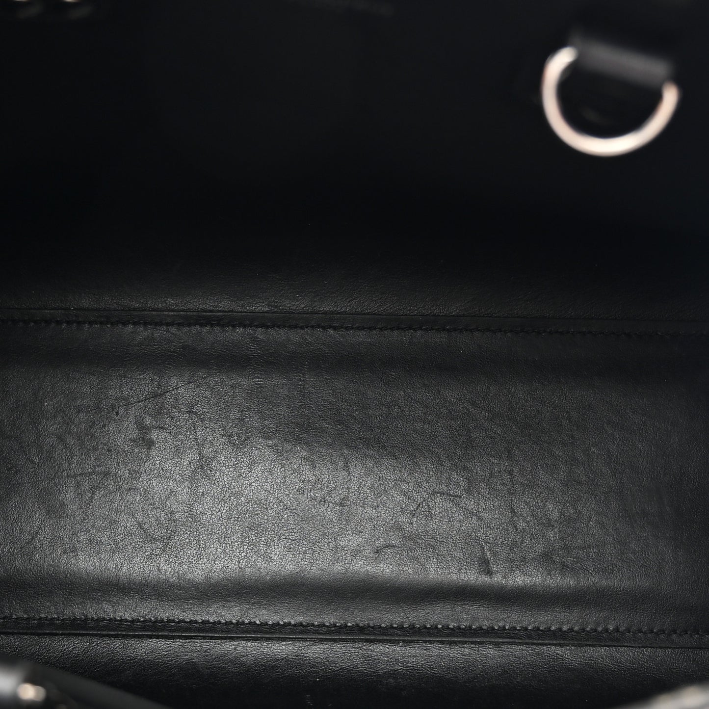 Grained Calfskin Baby Sac De Jour Black