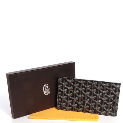 Goyard Coated Canvas Chevron Long Bi-Fold Wallet Black 5 of 9