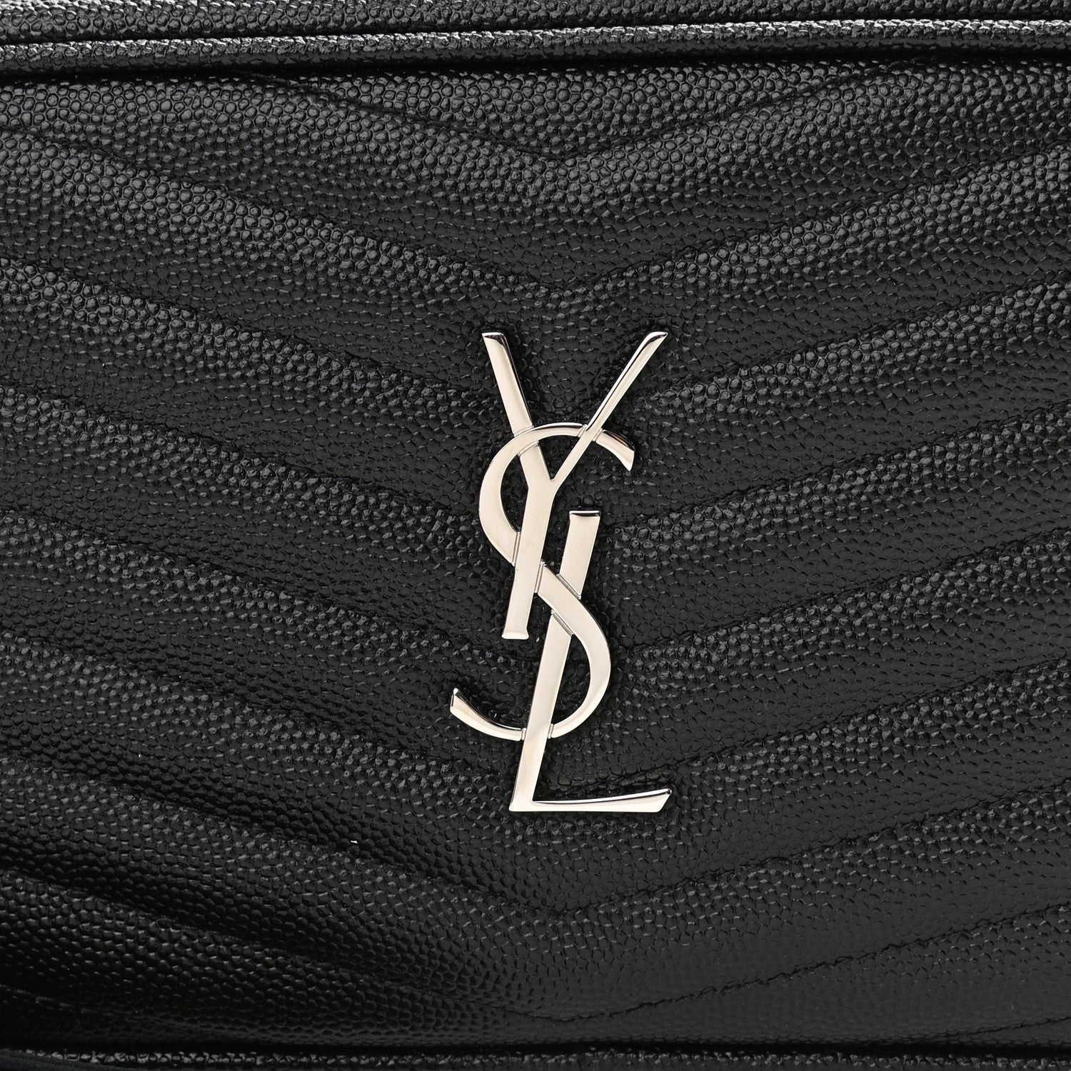Saint Laurent Grain De Poudre Matelasse Monogram Mini Lou Camera Bag Black 8 of 11