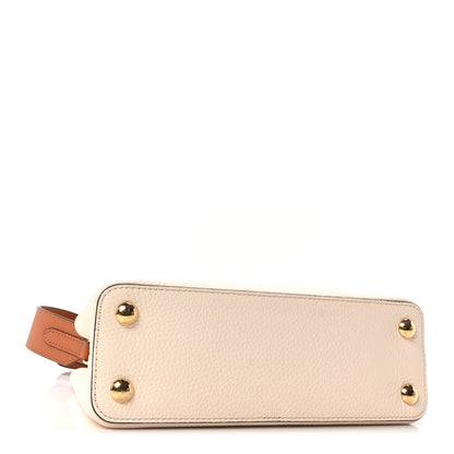 Louis Vuitton Taurillon Capucines BB Vanilla Light Beige Sienna Brown Tonic Orange 4 of 9