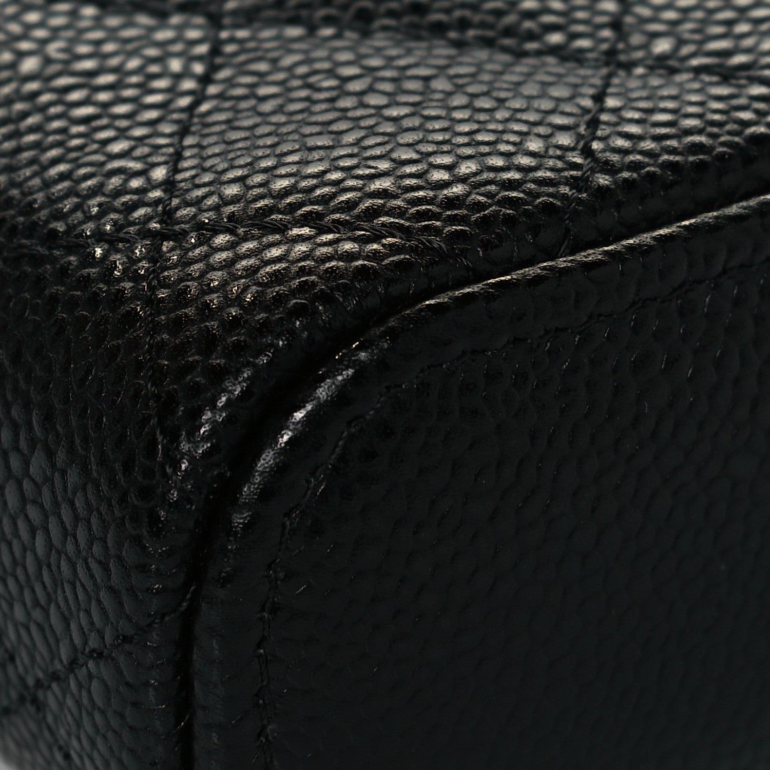 Chanel Caviar Quilted Small Handle With Care Vanity Case With Chain Black 6 of 13