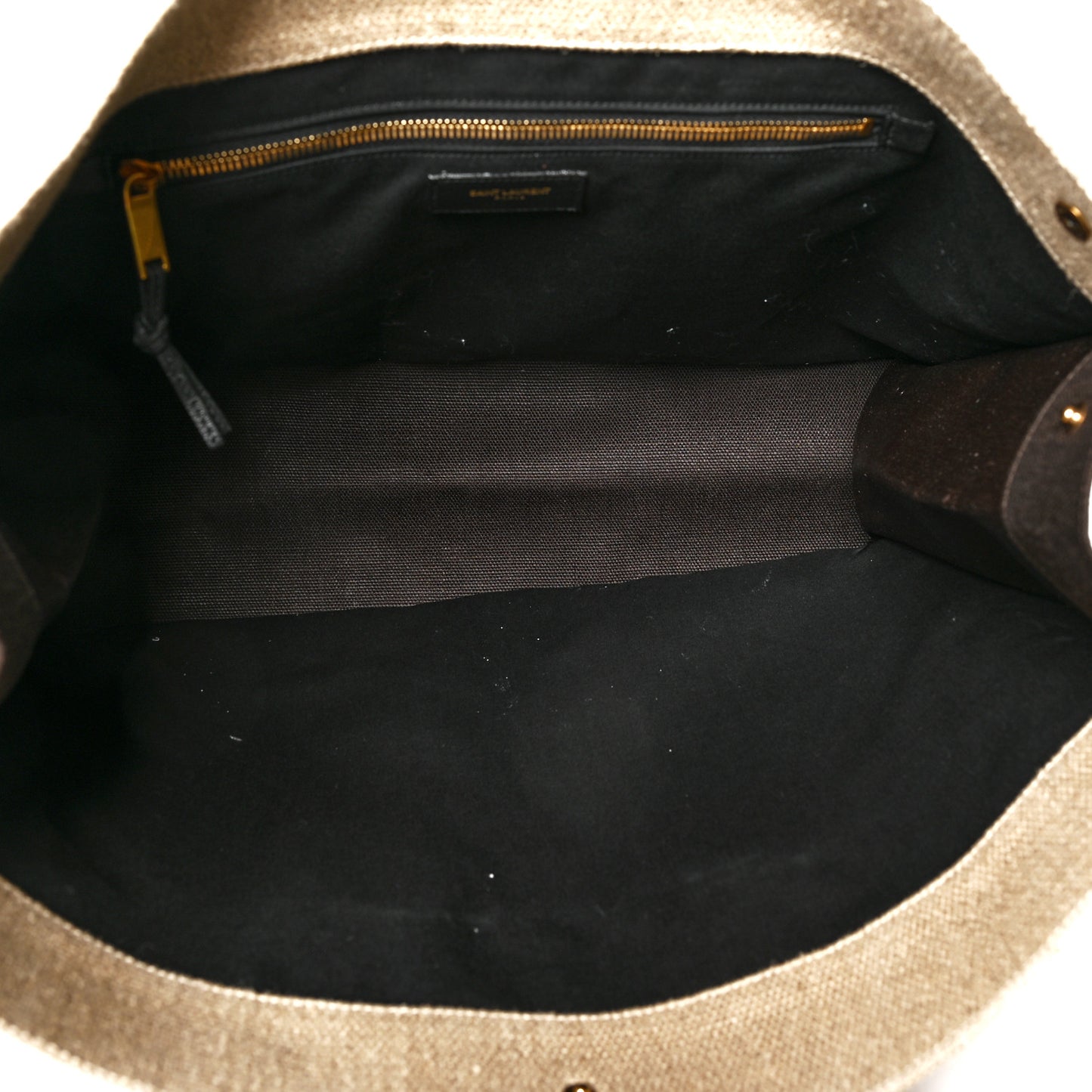 Linen Calfskin Rive Gauche Tote Natural