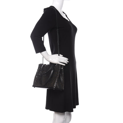 Alaia Calfskin Vienne Wave Mina 25 Bag Black 2 of 10