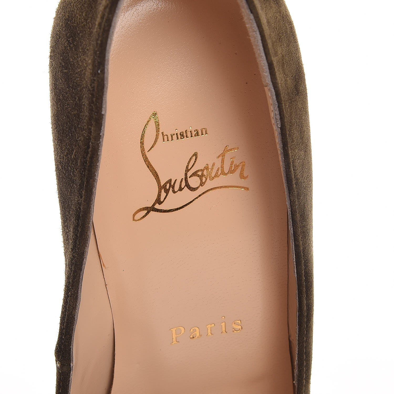 Christian Louboutin Suede Palais Royal Trepointe 140 Pumps 38.5 Bronze 7 of 10