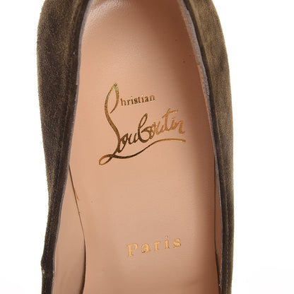 Christian Louboutin Suede Palais Royal Trepointe 140 Pumps 38.5 Bronze 7 of 10